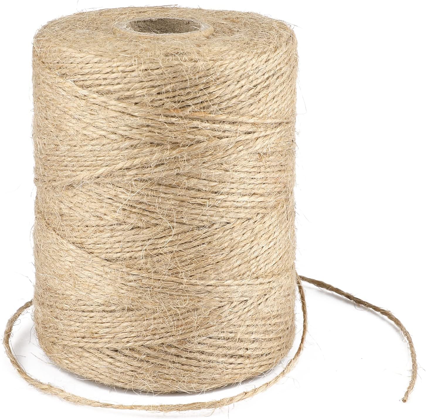 Natural Jute Twine, 1.5MM 984 Feet Gift Wrapping Twine String, 2 Ply Thin Brown Hemp String for DIY Arts & Crafts, Garden Plants, Crochet, Macrame, Christmas - Image 1
