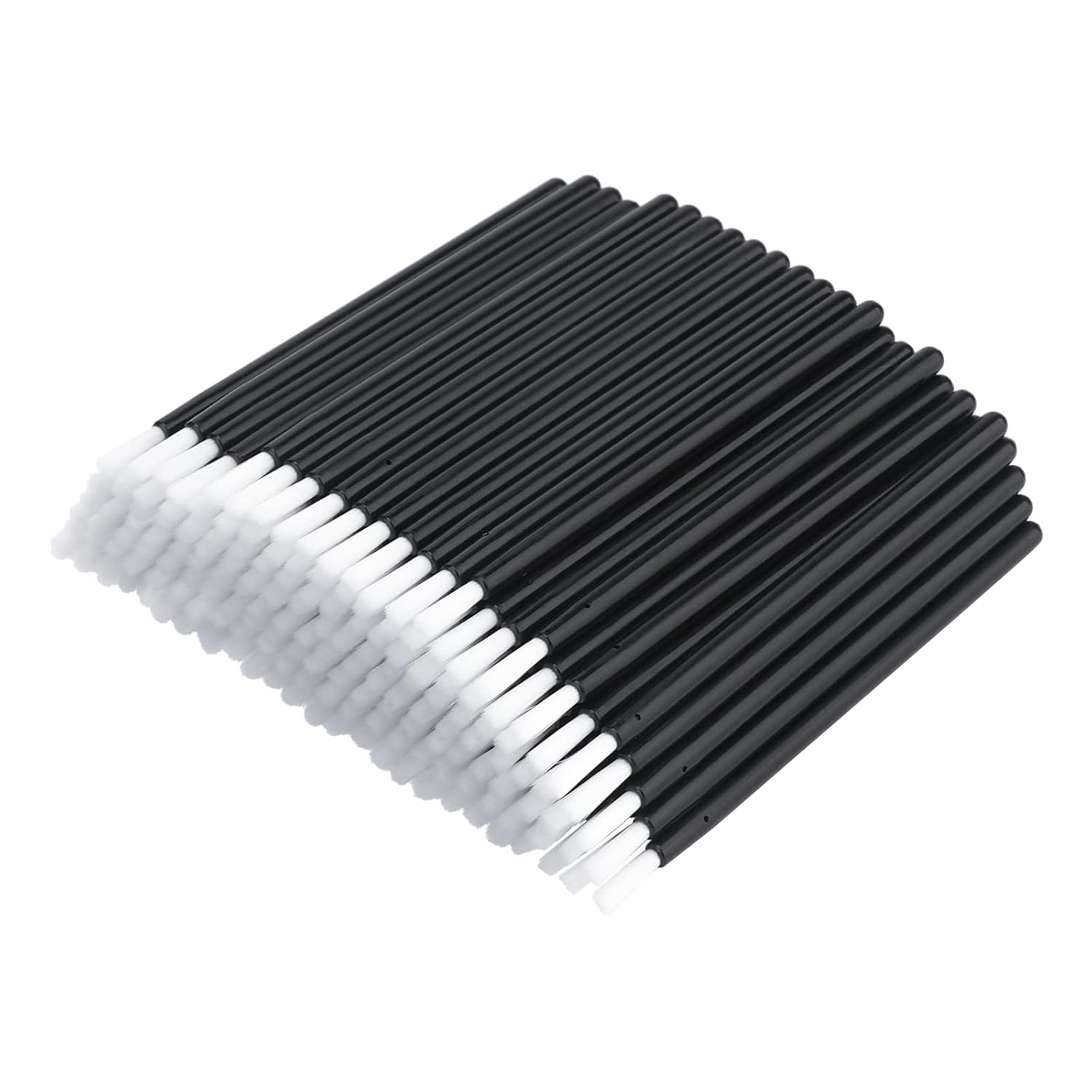 100Pcs Lip Brush, Black Lip Gloss Wands, Nylon Lipstick Gloss Applicator, Disposable Nail Brushes for Makeup, PYO Cookie Paint, Nail Art, Painting, Detail Brush - Image 1