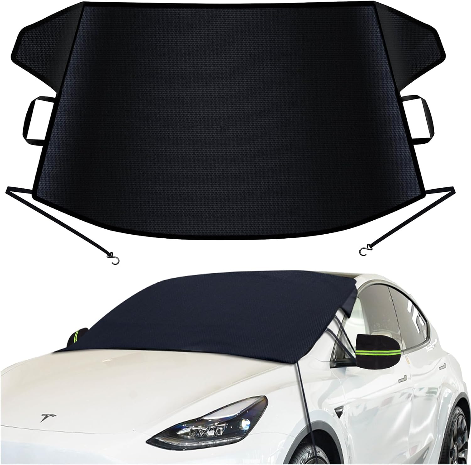 Car Windshield Cover for Ice and Snow Upgraded 600D Oxford Fabric Winter Windshield Covers for Ice Removal Winter Car Accessories for Windshield Protection Standard (75 x 42 Inches) - Image 1
