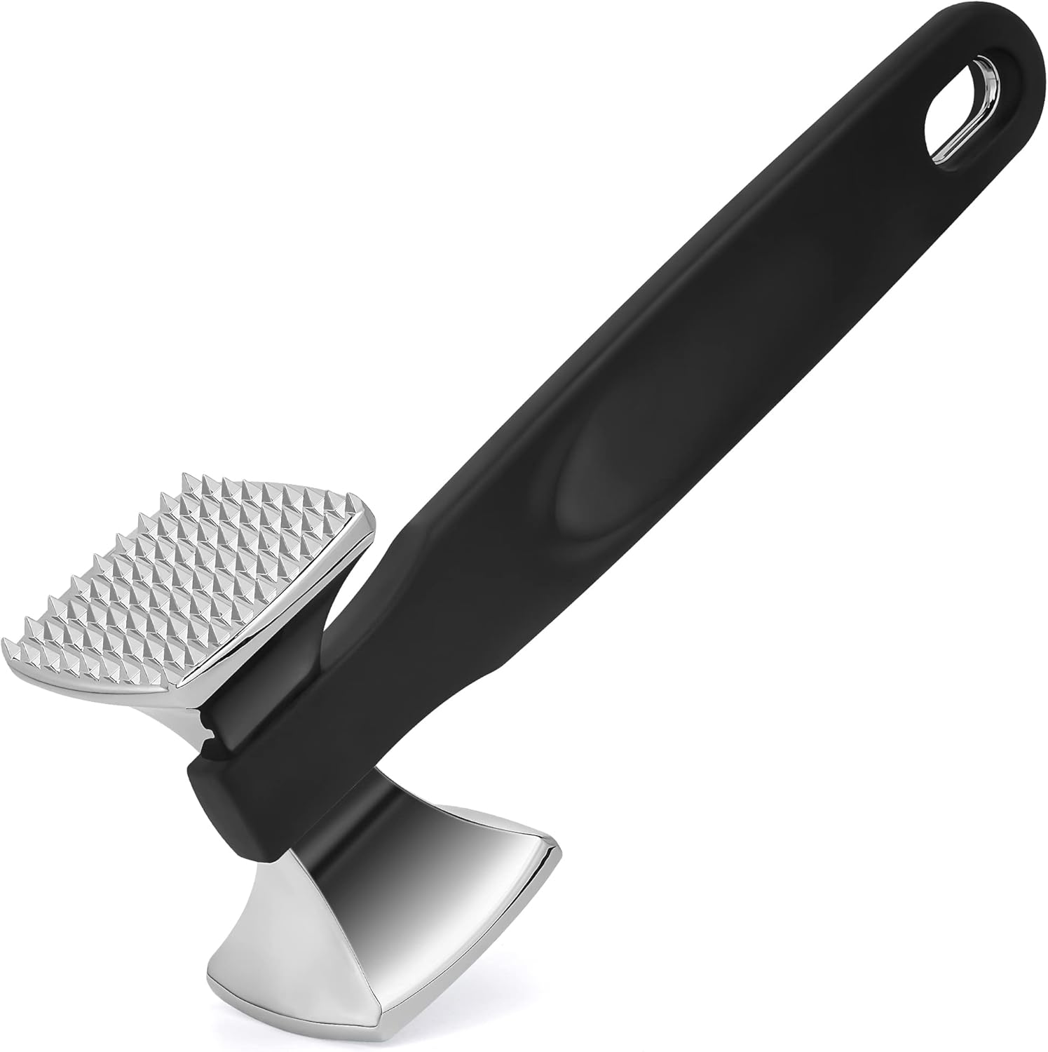 Premium Heavy Duty Meat Tenderizer Hammer, Stainless Steel Meat Mallet Tenderizer, Dual-Sided Meat Hammer Tenderizer, Meat Pounder Kitchen Mallet for Beef, Chicken Pounder, Black - Image 1