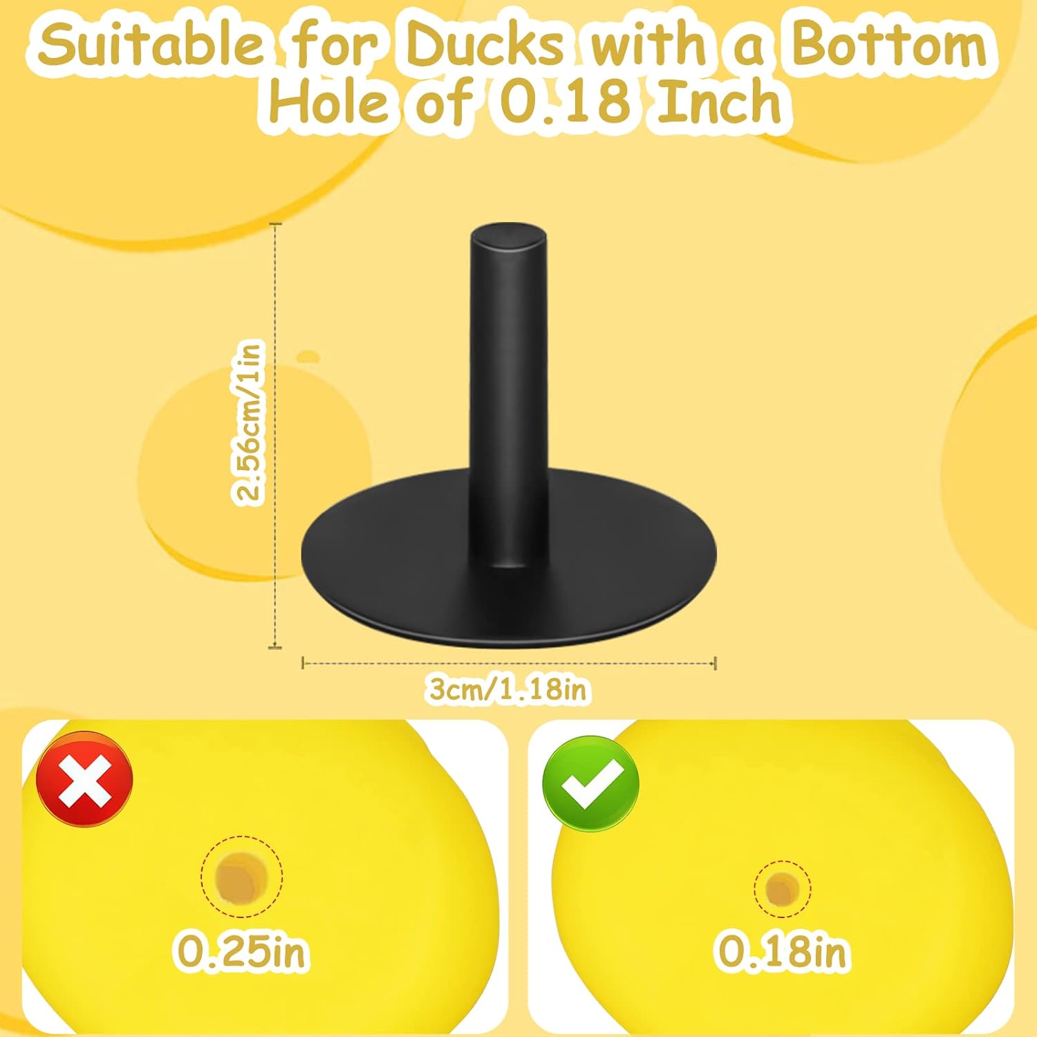 20Pcs Plastic Duck Holder Car, Rubber Duck Plug Ducks Display Fixed Mount Duck Holder, Self-Adhesive Duck Holder for Car, Gift for Car Lover, Black(Rubber Ducks Not Included) - Image 2