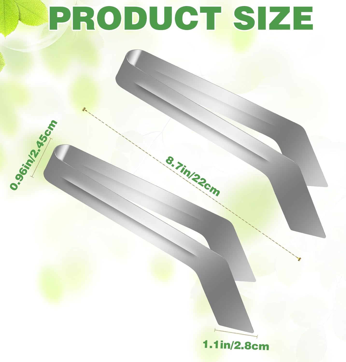 2Pcs Seedling Transplant Tongs, Gardening Plants Transplant Tongs Stainless Steel Seedling Remove Transplanting Pliers, Gardening Supplies Plant Seed Starting Tools, Reduce Root Damage (8.7 Inch) - Image 2