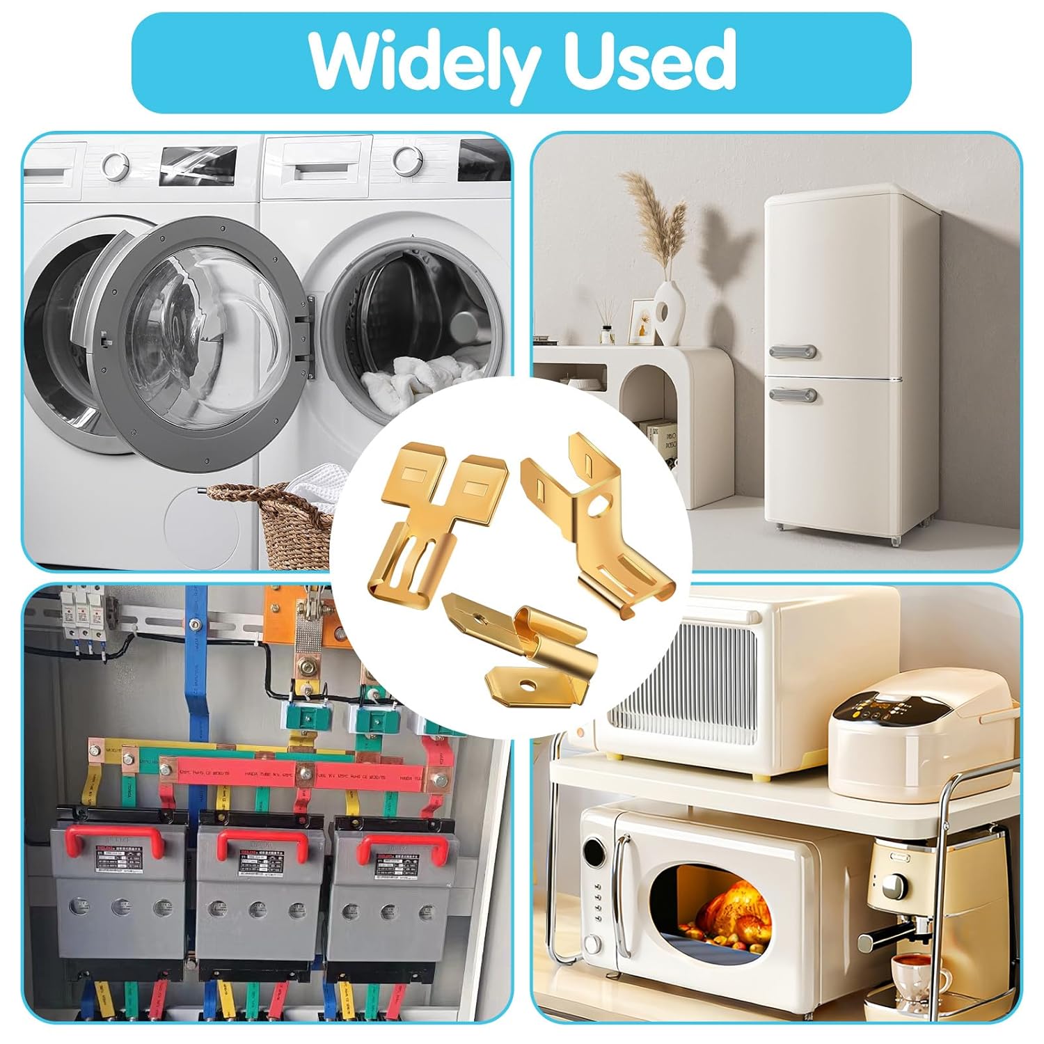 36Pcs Connectors Combination Kit: Double Spade, Piggyback, Chair Terminal Quick Disconnect Adapter - 12 Each Female Spade Connector - Image 7