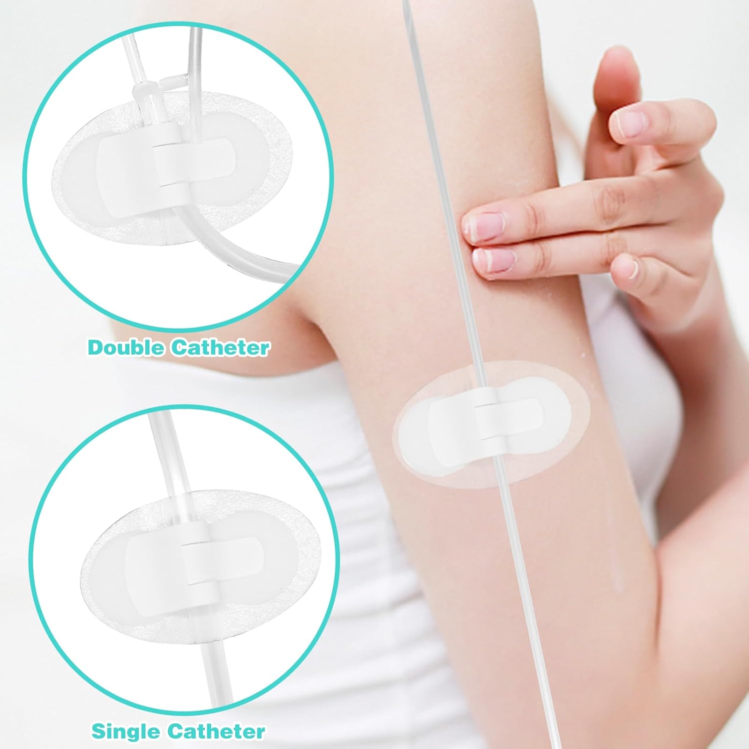 10Pcs Foley Catheter Stabilization Device, Urinary Catheter Leg Bag Holder, Adhesive Catheter Urinary Leg Bag Legband Holder, Urinary Catheter Hook and Loop Fixing Device Sticker Catheter Supplies - Image 2