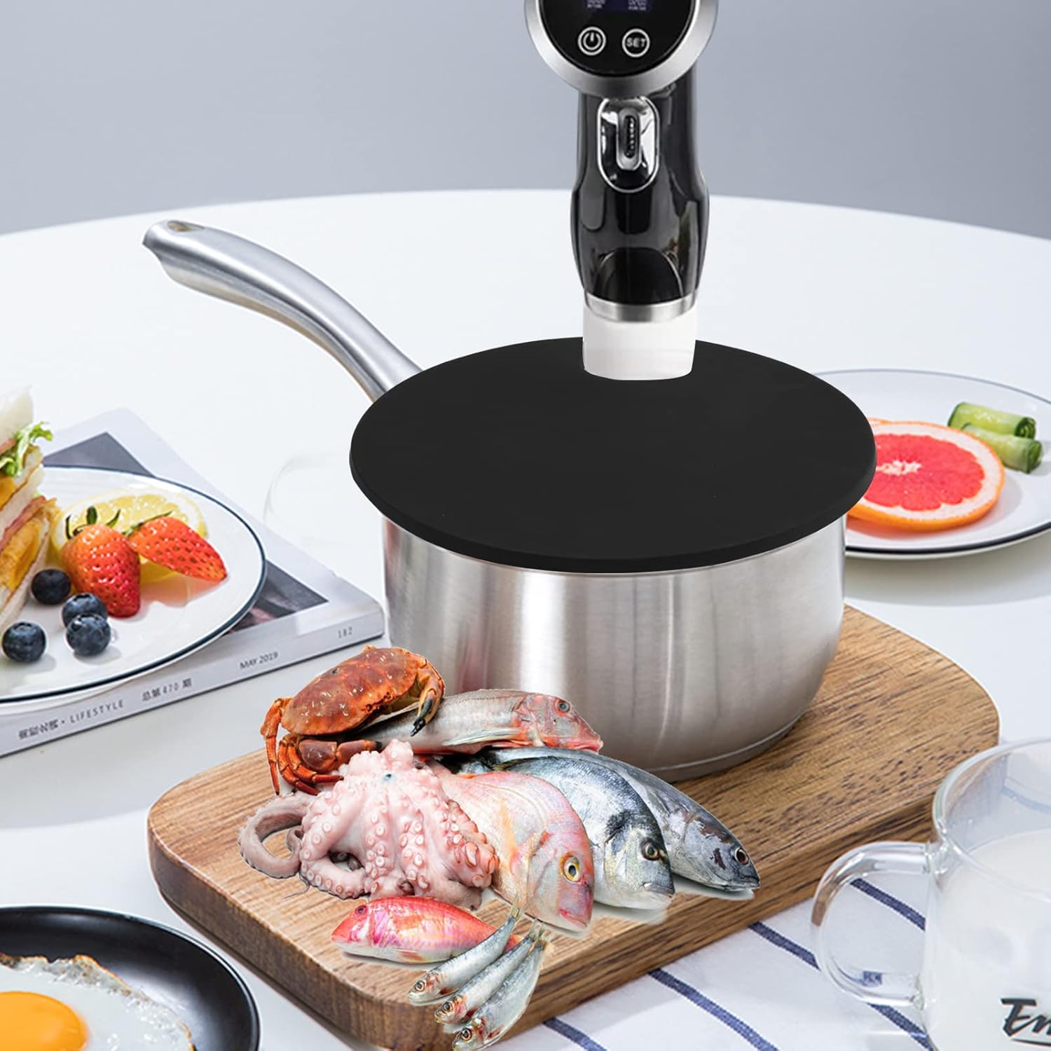 Sous vacuum and Vide Lid Cooking Sous vacuum and Vide Cooker Fits Up to 10.5