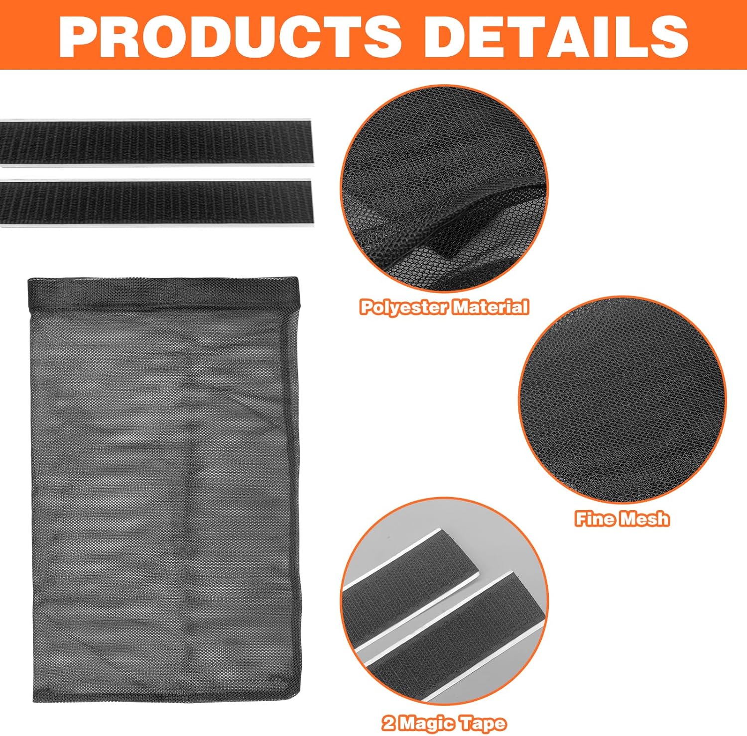 2Pcs Dryer Vent Lint Bags Lint Traps, Dryer Lint Trap Dryer Lint Catcher Lint Bag for Outdoor Dryer Vent, 15.35 X 9.84 Inch Exterior Dryer Vent Cover Capturing Lint and Dust for House(Black) - Image 2