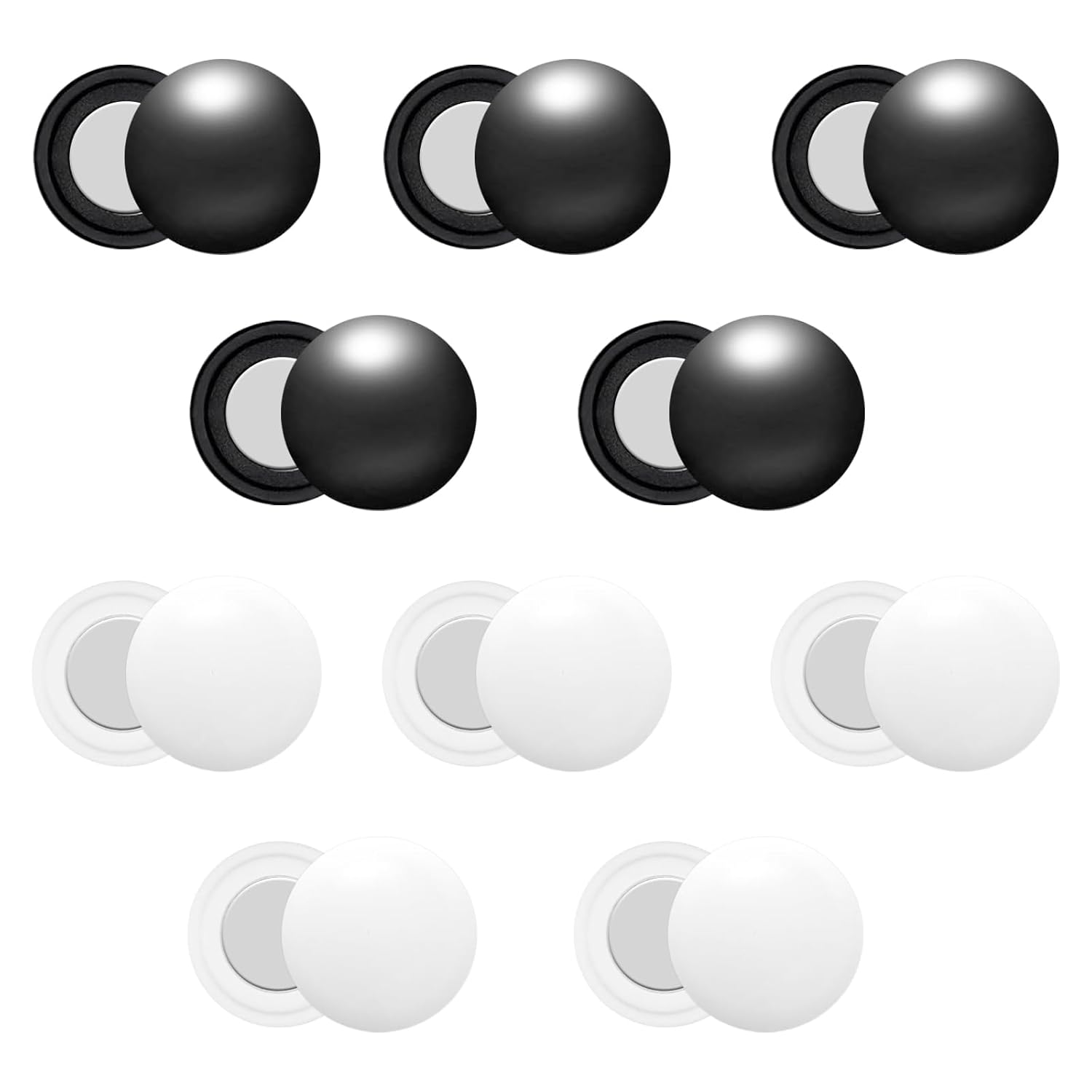10Pcs Marathon Running Bib Clips Magnets for Runners Race Number Bib Clips Buckles Fixing Fastener, Running Accessories White Black Replacement for pins for Triathlon Cycling Field Competition Supplie - Image 1