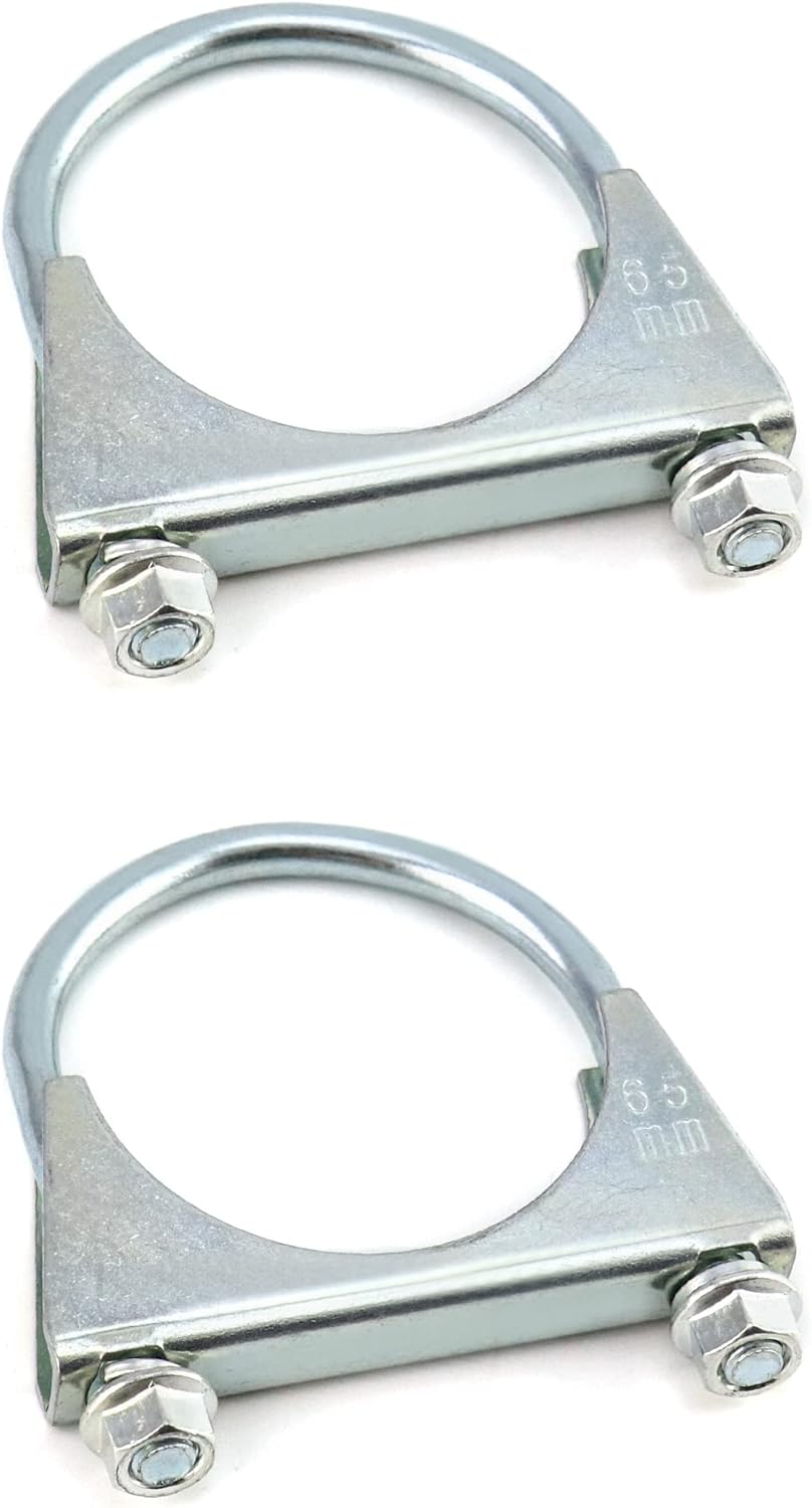 U-Bolt Muffler Tip Exhaust Hook, 2 Pack 2-1/2