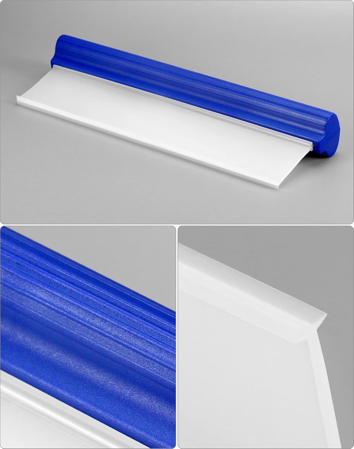 Car Squeegee, 2 Pack 12 inch Flexible Car Water Scraper Tool Silicone Window Squeegee for Car Or Home Use, Washing & Wiping Glass, Mirror & Shower Doors, Blue - Image 3