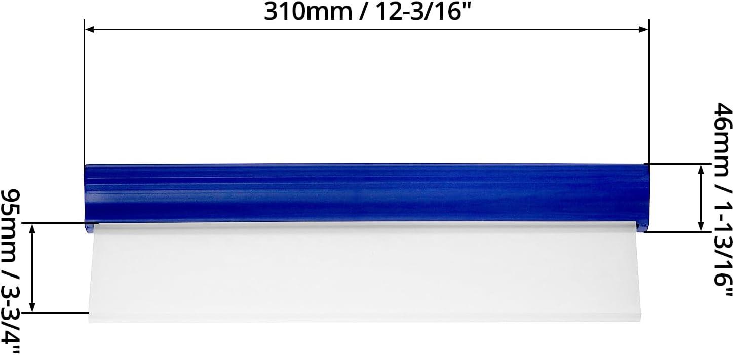 Car Squeegee, 2 Pack 12 inch Flexible Car Water Scraper Tool Silicone Window Squeegee for Car Or Home Use, Washing & Wiping Glass, Mirror & Shower Doors, Blue - Image 6