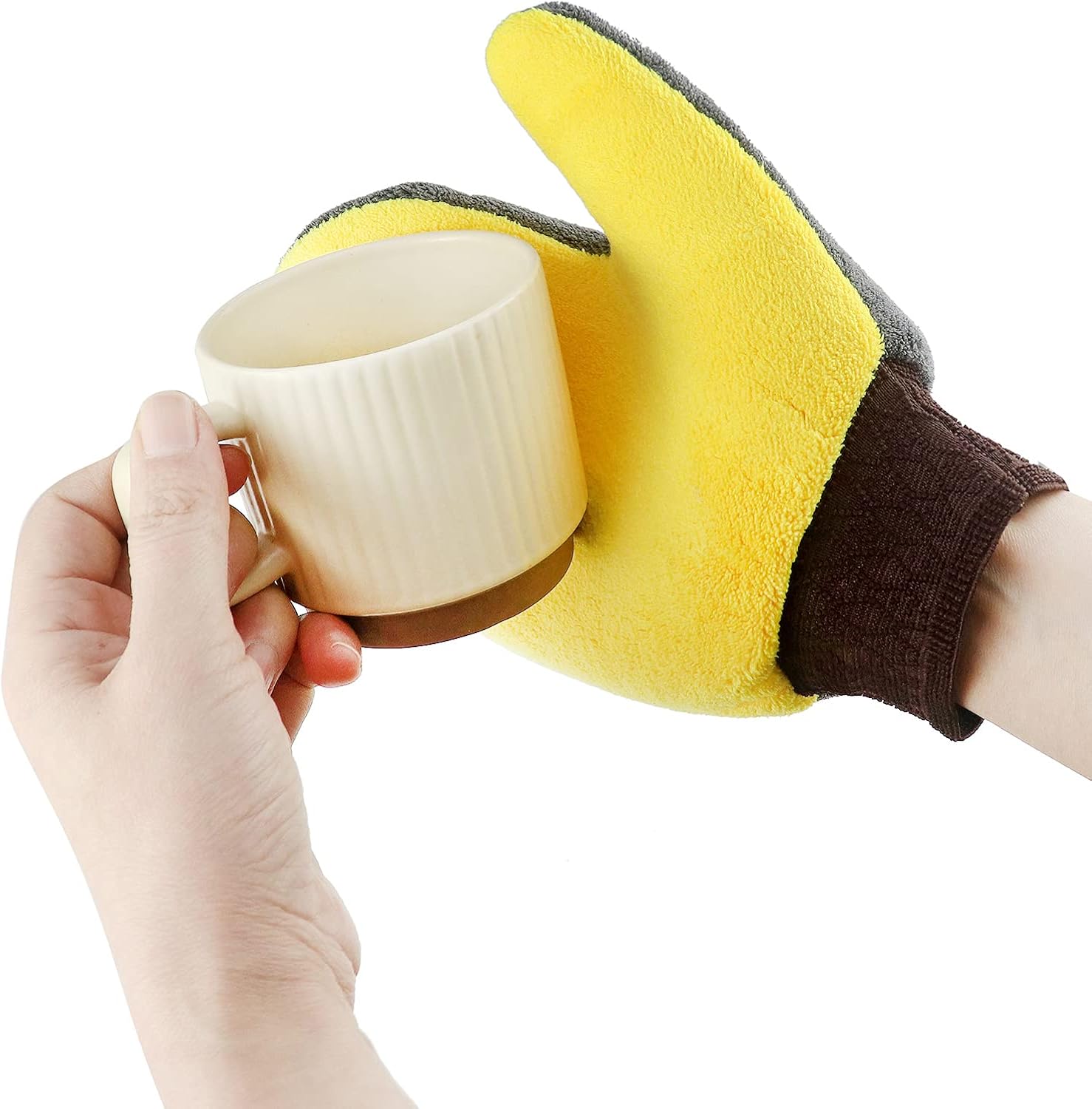 4 Pack Painter's Gloves, Soft Microfiber Terry Mitts for Cleaning, Dusting, and Painting - Image 4
