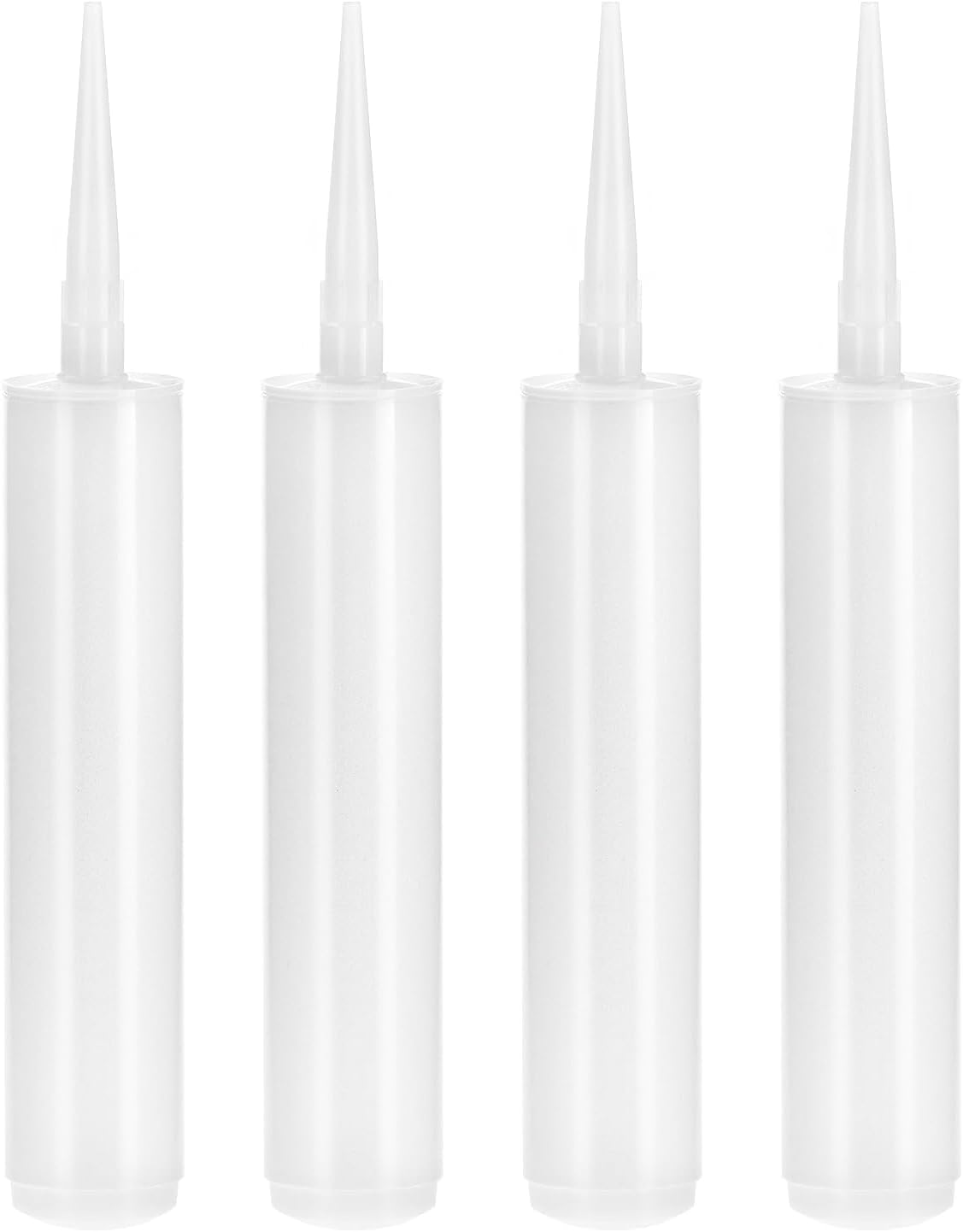 Empty Caulking Sealant Tubes - 11 Oz Capacity Each, 4 Pack Reusable Plastic, for Standard Caulking Guns - Image 1