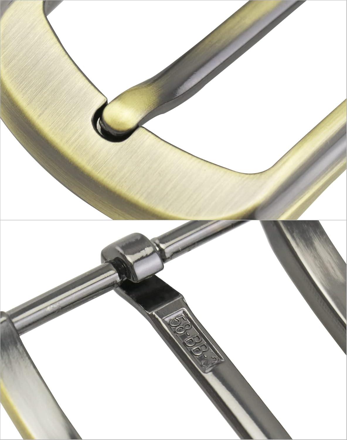 Classic Belt Buckles Set, 3 Pack Metal Belt Buckle 38-40 mm (1.5