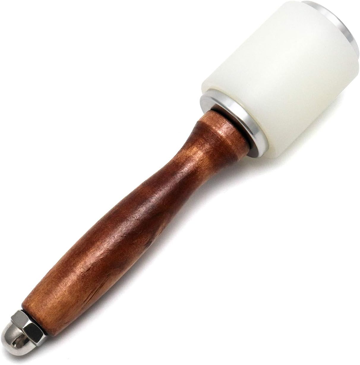 8inch Leather Carving Hammer, DIY Leathercraft Mallet with Nylon Straight Head Wood Handle, Sew Leather Cowhide Tool Kit - Image 1
