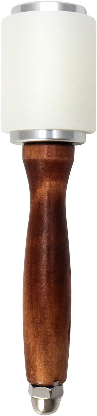 8inch Leather Carving Hammer, DIY Leathercraft Mallet with Nylon Straight Head Wood Handle, Sew Leather Cowhide Tool Kit - Image 2