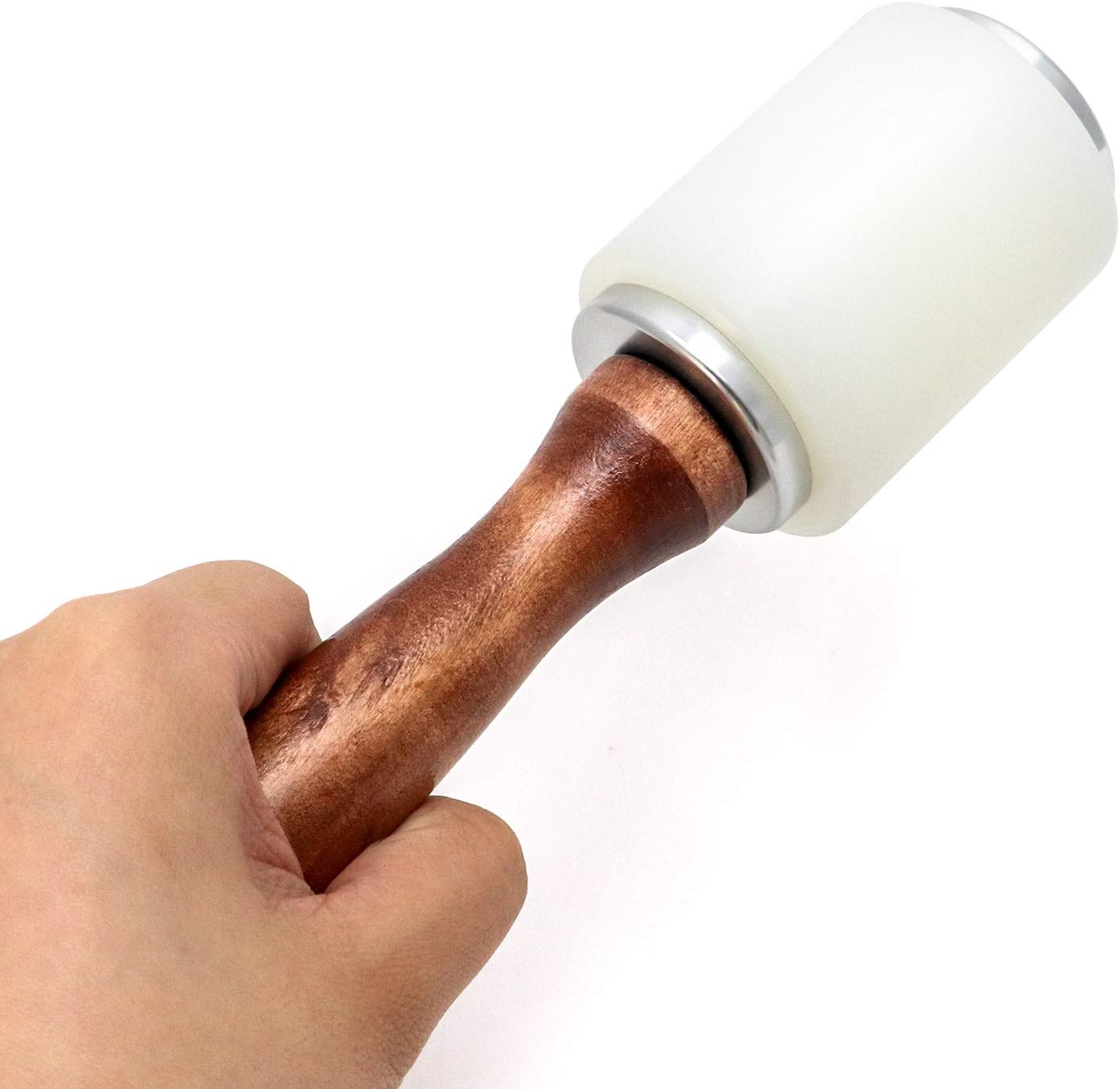 8inch Leather Carving Hammer, DIY Leathercraft Mallet with Nylon Straight Head Wood Handle, Sew Leather Cowhide Tool Kit - Image 5
