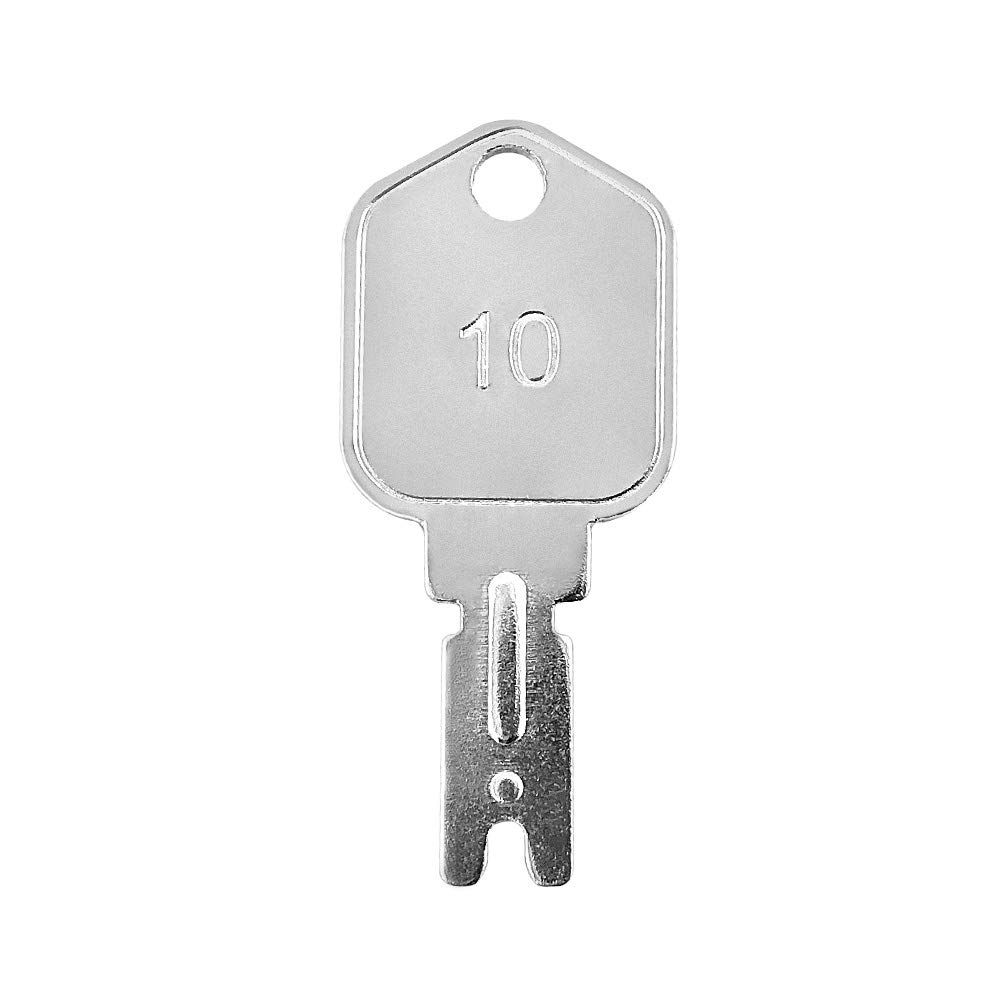 Ignition Keys, 10 Pack 166 Forklift Key Hyster Heavy Equipment Keys for Clark Yale Hyster Komatsu Crown - Image 3