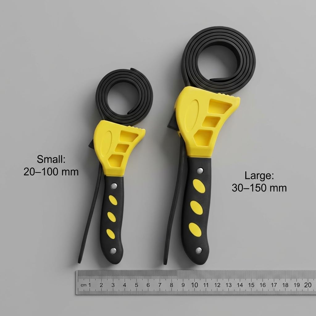 Adjustable Rubber Strap Wrench Set 24