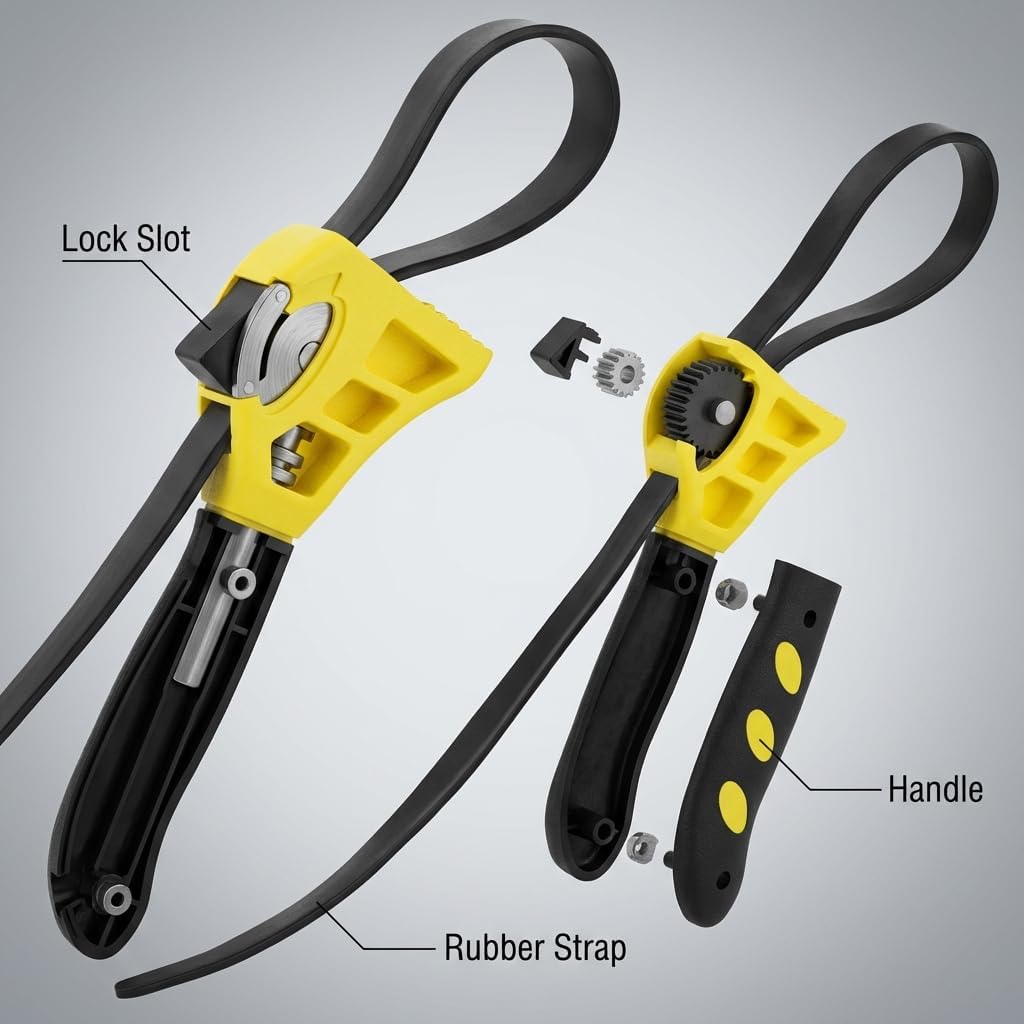 Adjustable Rubber Strap Wrench Set 24