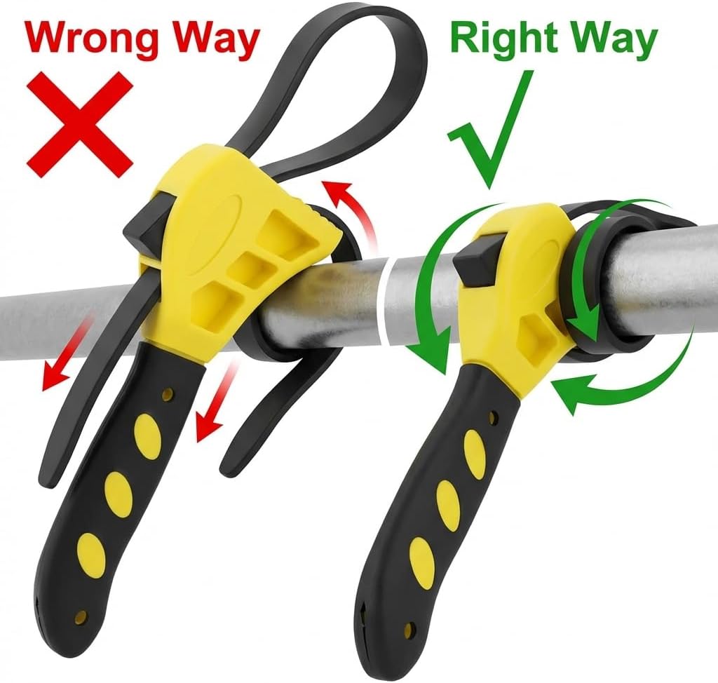 Adjustable Rubber Strap Wrench Set 24