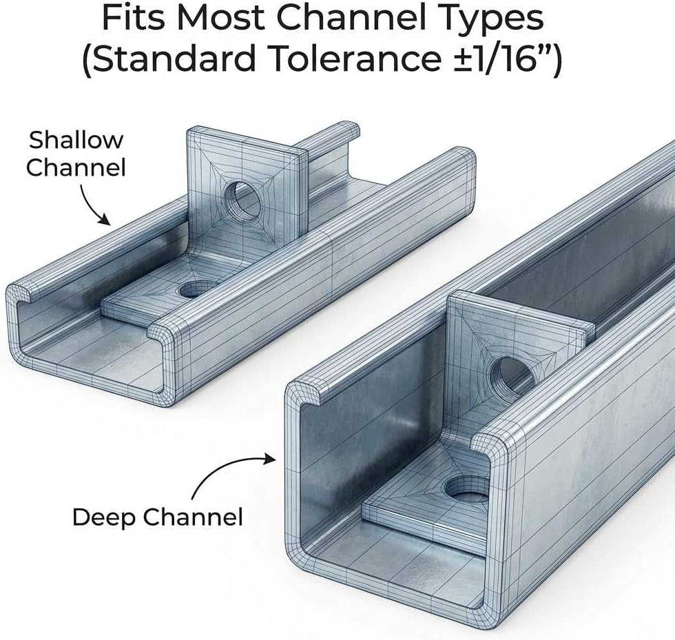 10-Pack Heavy Duty L-Shaped Connector Brackets - 2 Hole, Compatible with All 1-5/8