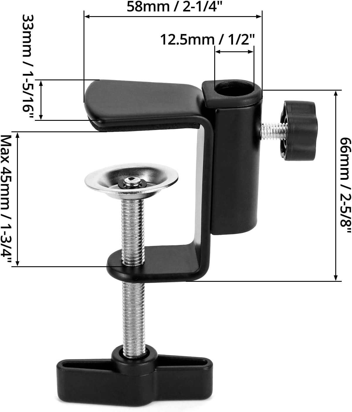 Universal Desk C-Clamp with 1/2