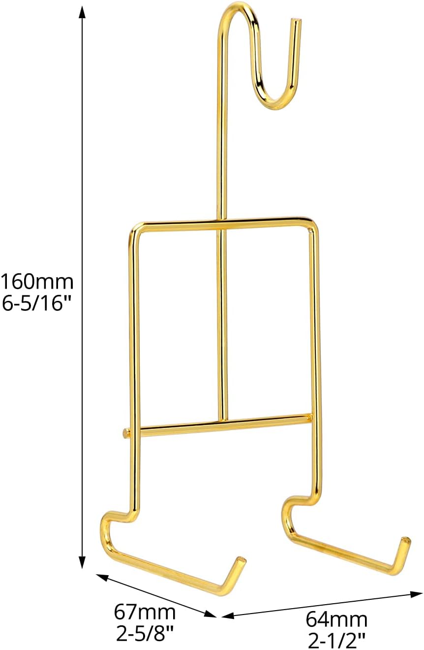 6 Pack Gold Tea Cup and Saucer Display Stand Holder Rack for China Coffee Mugs Organizer – Teacup Easel for Kitchen, Dining Room, and Curio Cabinet Displays - Image 5
