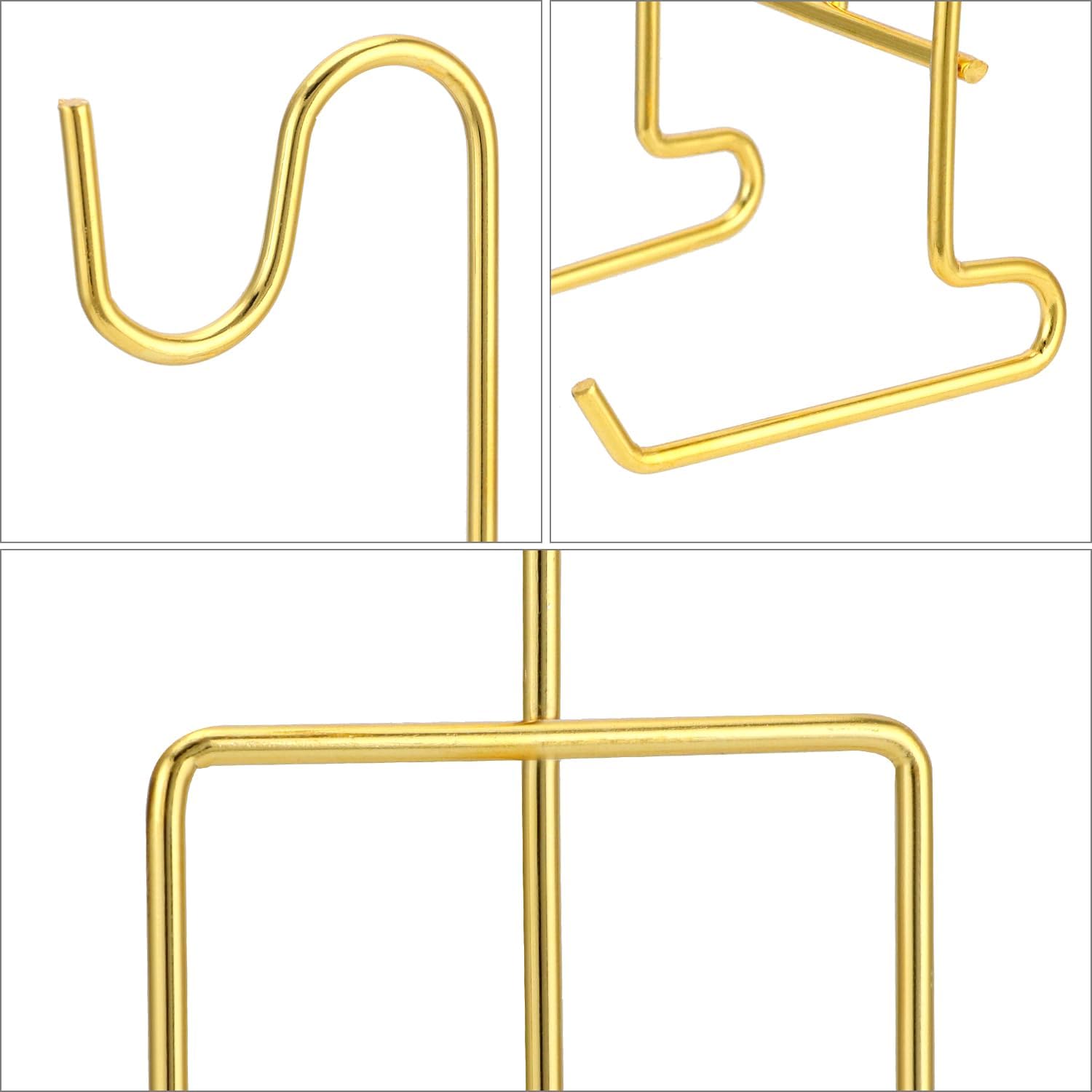 6 Pack Gold Tea Cup and Saucer Display Stand Holder Rack for China Coffee Mugs Organizer – Teacup Easel for Kitchen, Dining Room, and Curio Cabinet Displays - Image 8