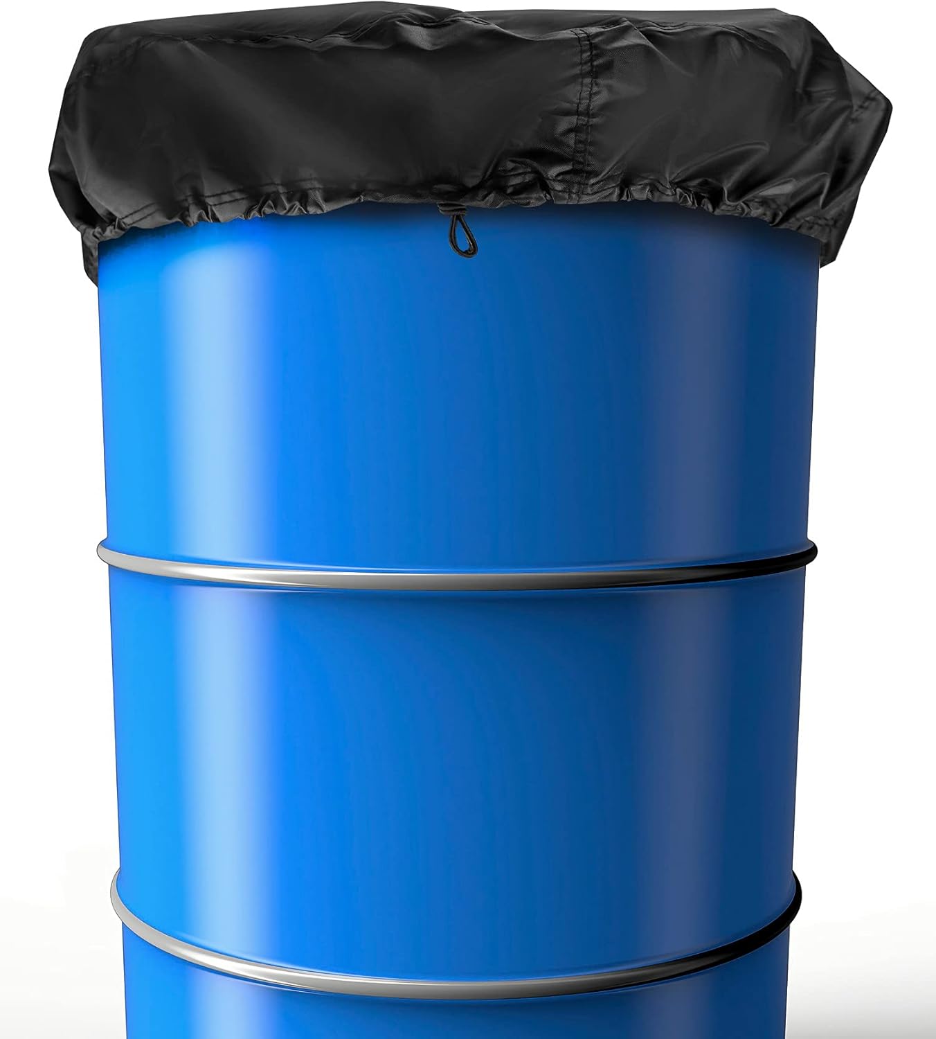 Drum Cover for 55 Gallon Industrial Barrel, 2 Pack High Density Nylon Oxford Fabric Covers with Excellent Waterproof Performance and Stretchable Adjustable Drawstring - Image 2