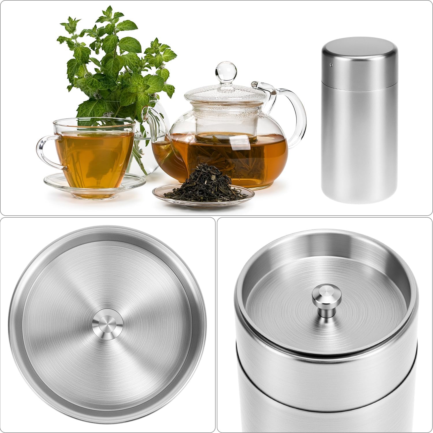 304 Stainless Steel Airtight Storage Container, Multifunctional 550ml, Ideal for Coffee, Tea, Sugar, Flour - Image 5