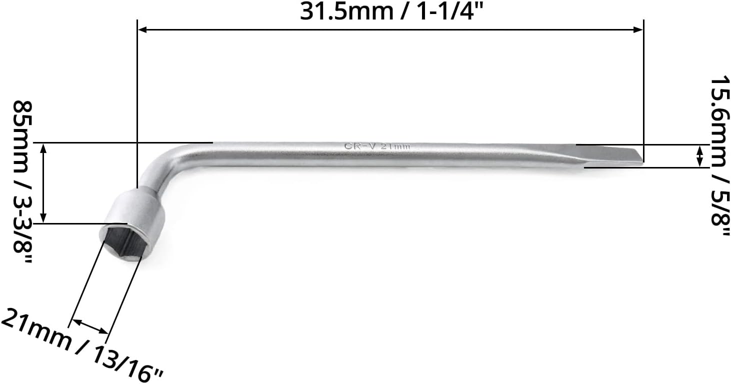 Car Spare Tire Lug Wrench for Jack, 13/16