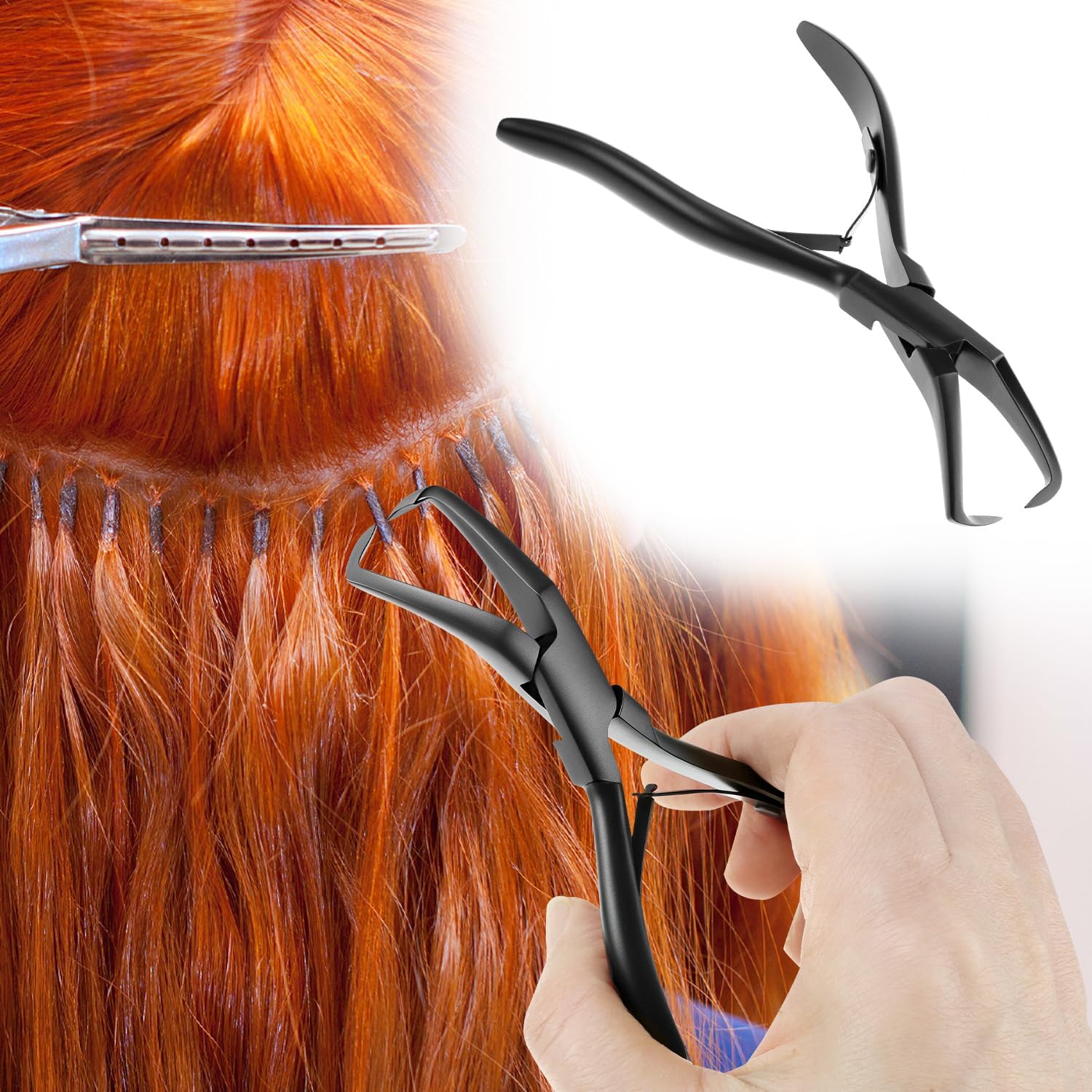 Professional Hair Extension Pliers, Stainless Steel Micro Link Bead Remover Tool for Micro Rings, Microlink & Feather Hair Extensions - Image 8