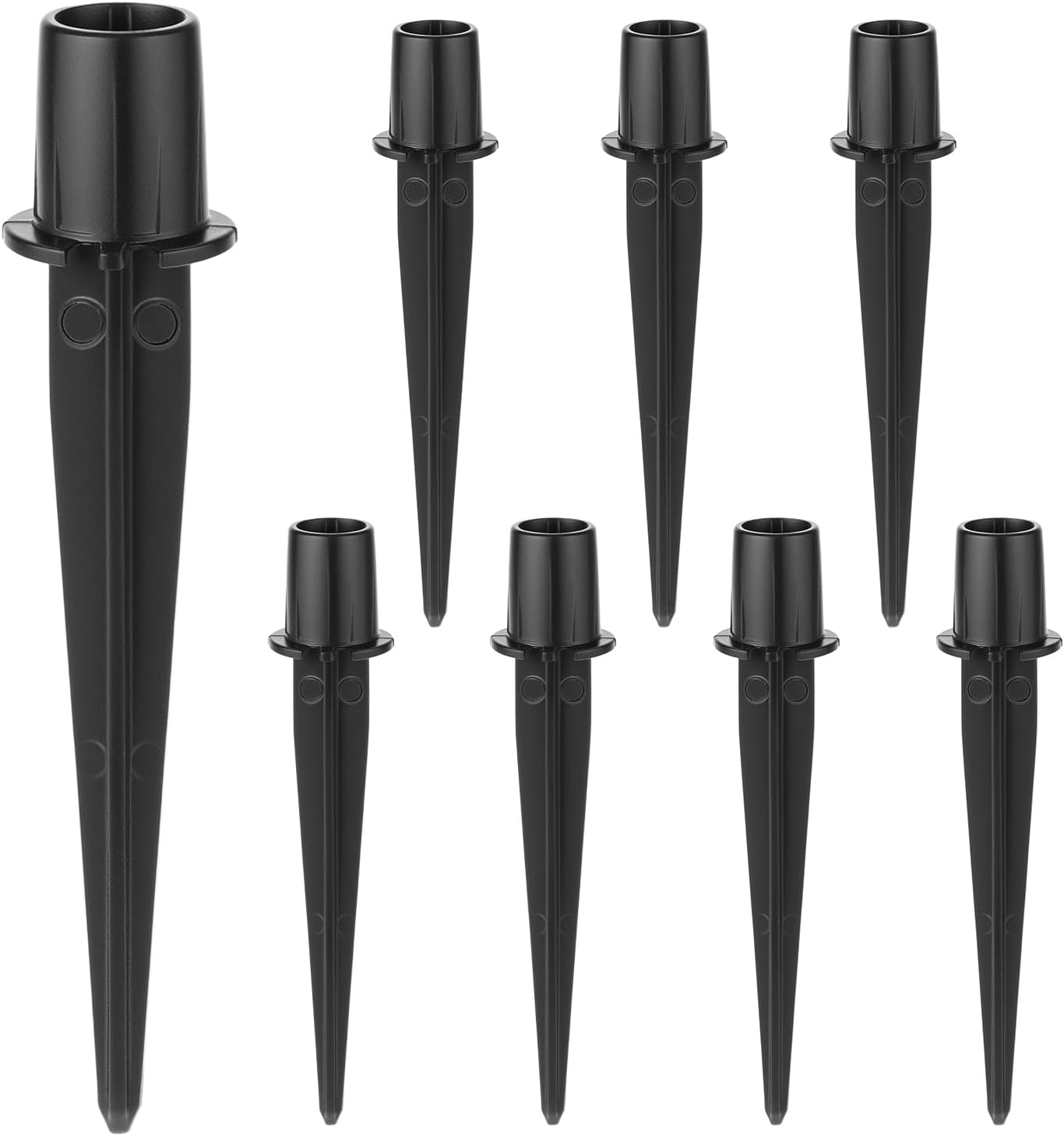 Metal Stakes Solar Lights Replacement Spike, 8 Pack Reinforced Ground Stakes, Replacement Nails for Garden Lights Landscape Pathway Patio Lamps Pole, 0.78x5.36 inches Outdoor Ground Stake - Image 1