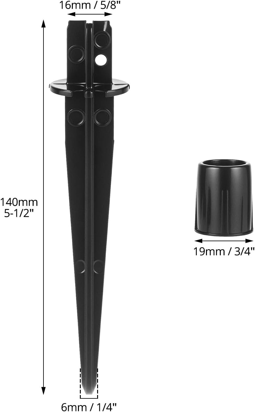Metal Stakes Solar Lights Replacement Spike, 8 Pack Reinforced Ground Stakes, Replacement Nails for Garden Lights Landscape Pathway Patio Lamps Pole, 0.78x5.36 inches Outdoor Ground Stake - Image 3