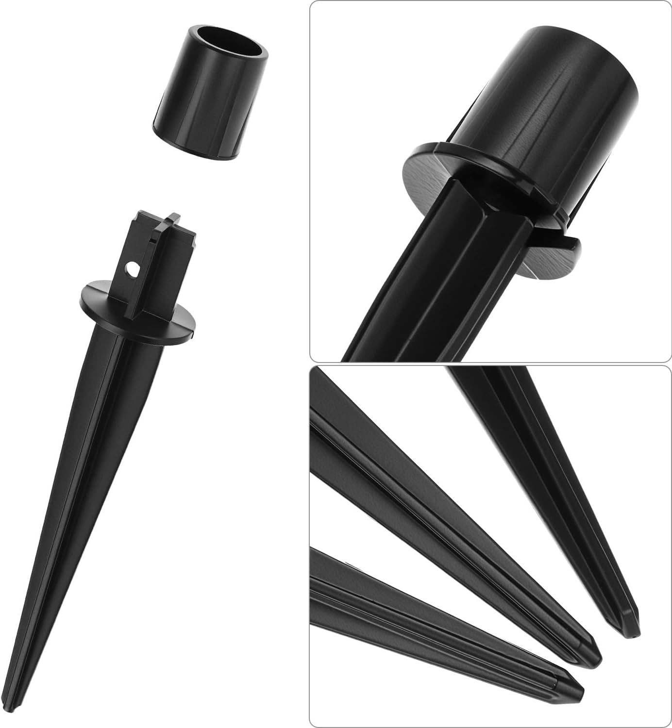 Metal Stakes Solar Lights Replacement Spike, 8 Pack Reinforced Ground Stakes, Replacement Nails for Garden Lights Landscape Pathway Patio Lamps Pole, 0.78x5.36 inches Outdoor Ground Stake - Image 4