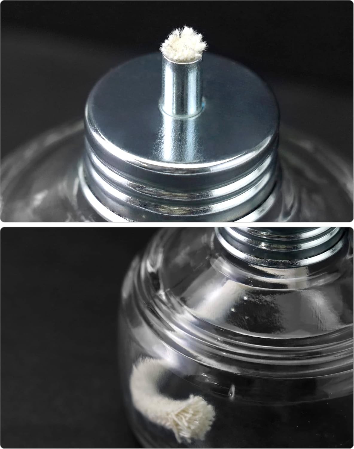 Alcohol Lamp, 2 Pack 120ml Glass Laboratory Alcohol Burner Lamp, Lab Equipment Heating Bottle with Cotton Wick and Metal Cap, for Science Experiments, Fuel Not Included - Image 5