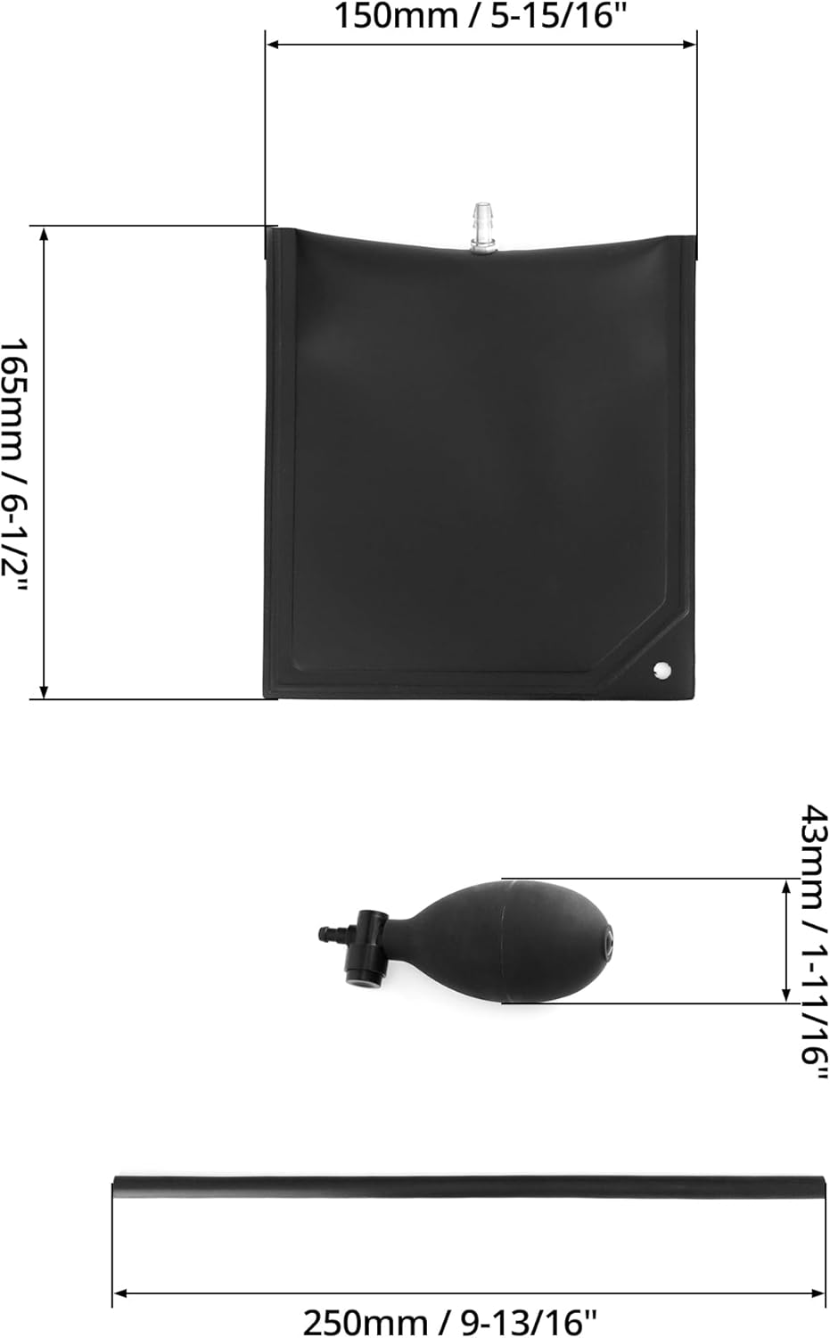 Air Pump Wedge 4 Pack, Adjustable Inflatable Spacer for Door, Window & Vehicle Alignment - Image 2