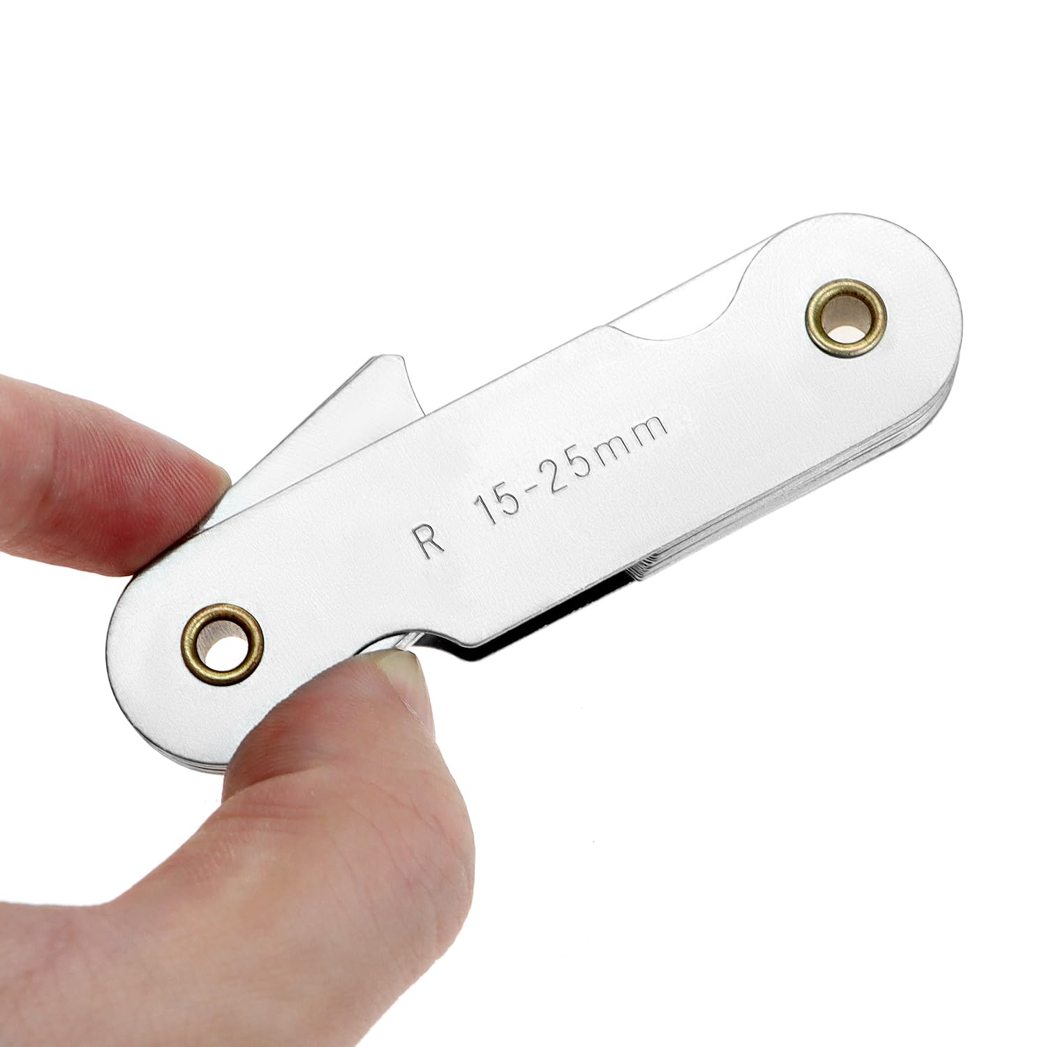 4 Pack Radius Gauge Set, Precision Stainless Steel Measurement Tool for Convex & Concave Surfaces, R0.3-1.5mm/ R1-6.5mm/ R7-14.5mm/ R15-25mm - Image 3