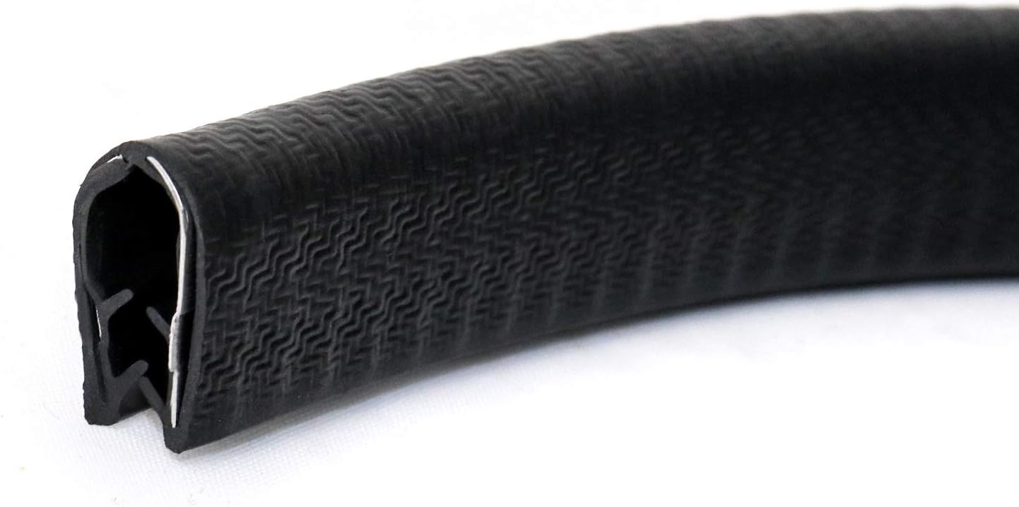 U-Shape Edge Trim, 10 Feet Weather Stripping Car Door Edge Protector, Flexible Push-On Rubber Guard for 1/4