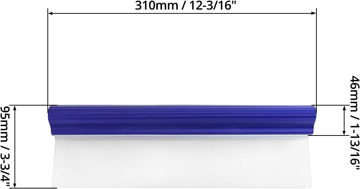 Water Car Squeegee,12 inch Flexible Water Silicone Window Squeegee for Car Or Home Use, Blue - Image 6