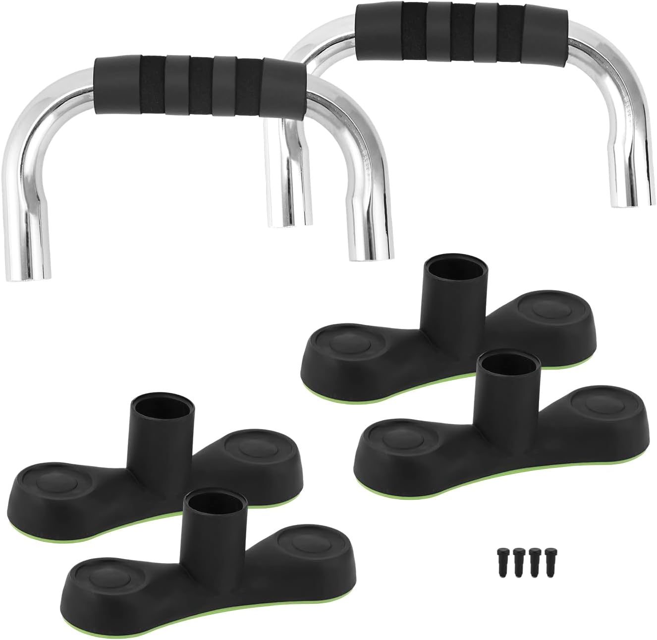 Steel Push Up Handles for Floor, Portable Push Up Stands with Non-Slip Grip, Angled Incline - Image 2