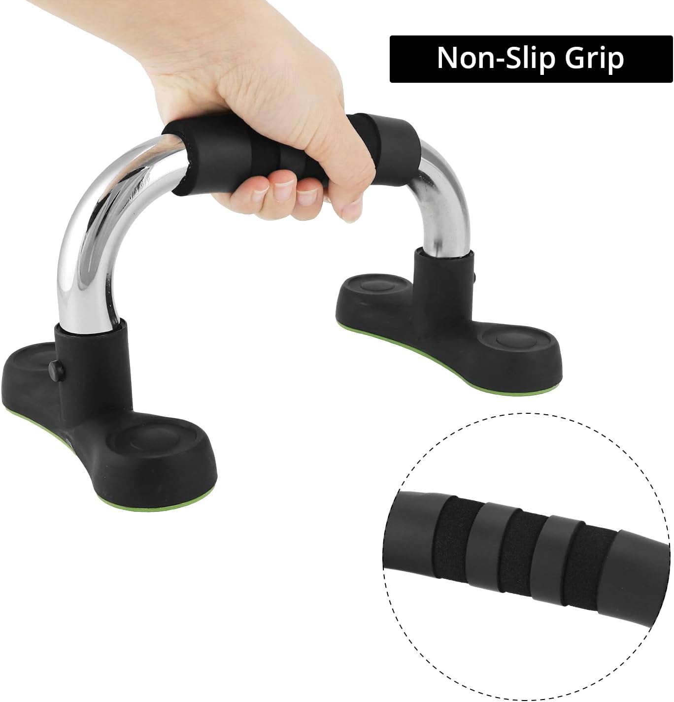 Steel Push Up Handles for Floor, Portable Push Up Stands with Non-Slip Grip, Angled Incline - Image 3