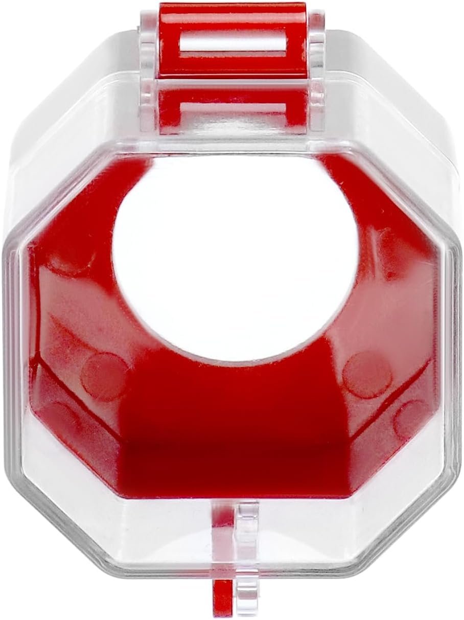 Emergency Stop Button Cover, 4 Pack Plastic Switch Cover Protector, Toggle Switch Push Button Switch Lockout Cover, Add Protection - Image 2