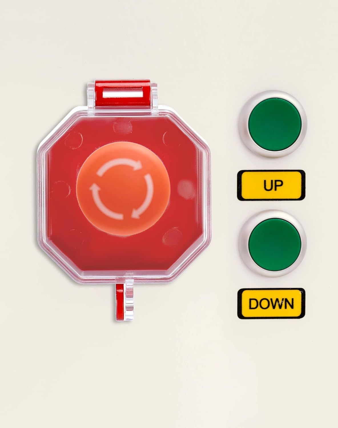 Emergency Stop Button Cover, 4 Pack Plastic Switch Cover Protector, Toggle Switch Push Button Switch Lockout Cover, Add Protection - Image 3
