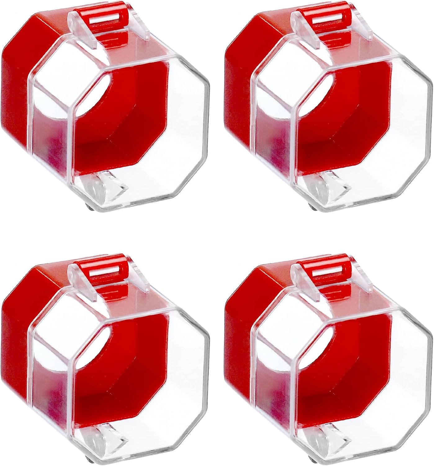 Emergency Stop Button Cover, 4 Pack Plastic Switch Cover Protector, Toggle Switch Push Button Switch Lockout Cover, Add Protection - Image 7