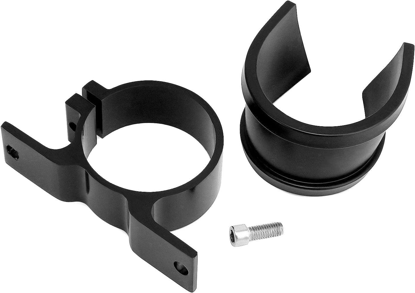 Fuel Pump Clamp Holder, 2 Pack 50mm Fuel Filter Mounting Bracket, Premium Aluminum Alloy Oil/Fuel Pump Mounting Bracket, Secure Filter Clamp Cradle, Sleek Black Design - Image 2