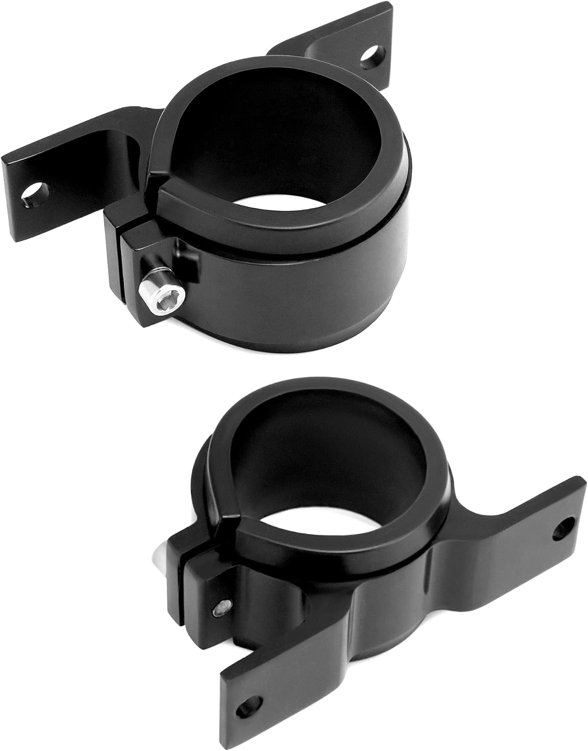 Fuel Pump Clamp Holder, 2 Pack 50mm Fuel Filter Mounting Bracket, Premium Aluminum Alloy Oil/Fuel Pump Mounting Bracket, Secure Filter Clamp Cradle, Sleek Black Design - Image 3