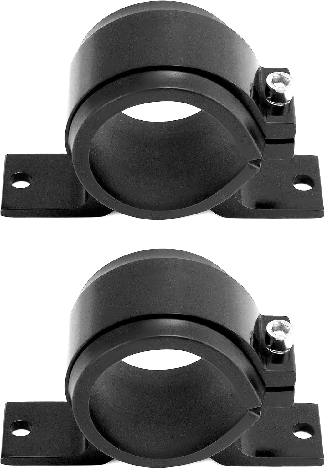 Fuel Pump Clamp Holder, 2 Pack 50mm Fuel Filter Mounting Bracket, Premium Aluminum Alloy Oil/Fuel Pump Mounting Bracket, Secure Filter Clamp Cradle, Sleek Black Design - Image 7