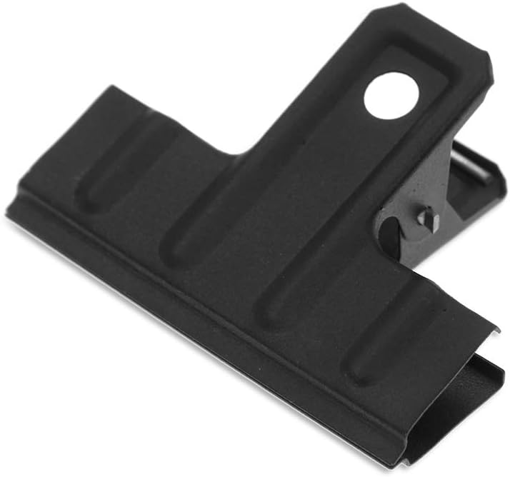 Black Large Bull Clips Thickened, 10 Pcs 3 Inch Long Metal Binder Paper Clip Clamps for Office Kitchen, Drawing Board, Art Crafts (77 mm) - Image 1