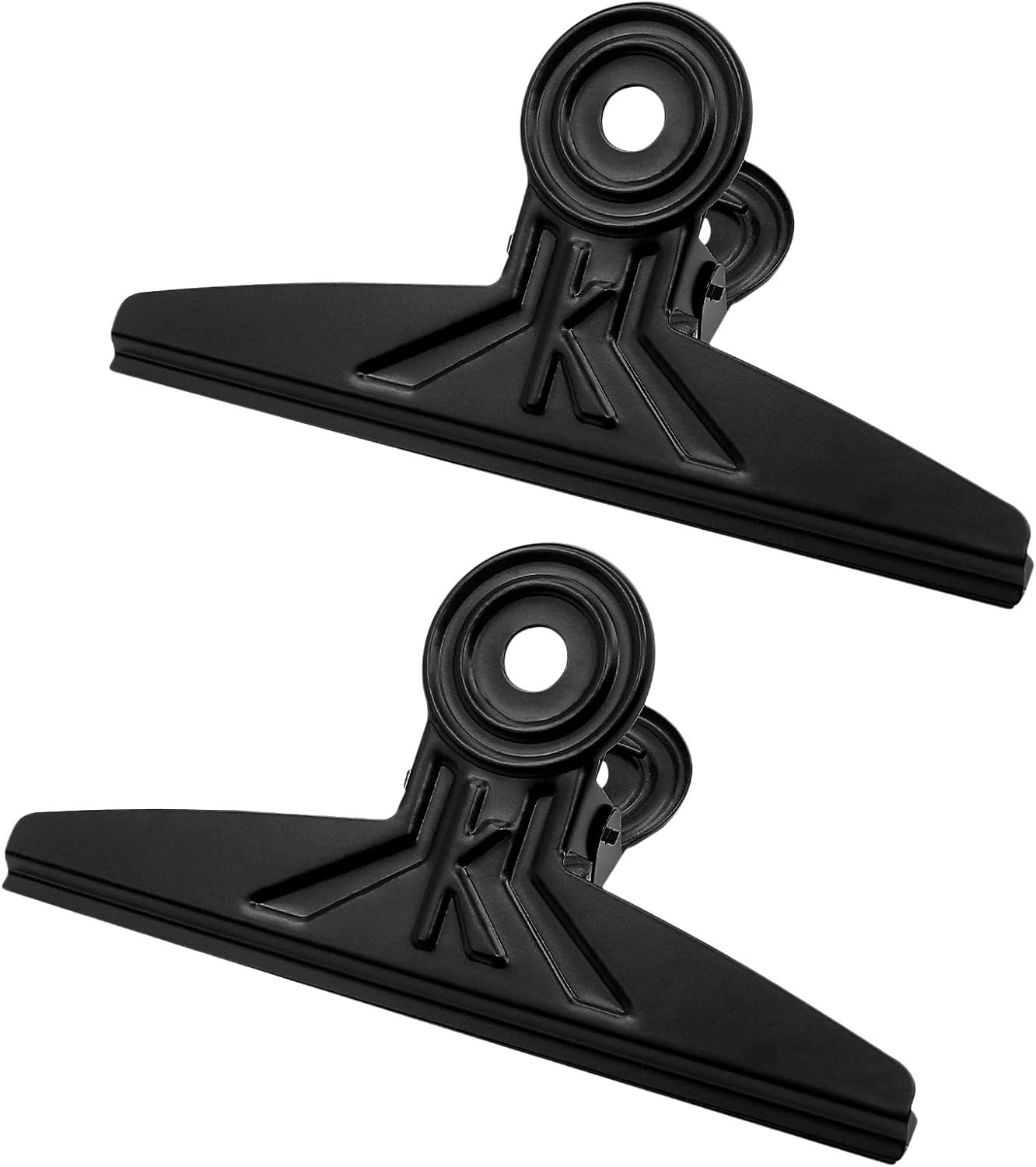 Extra Large Bulldog Clips - 2 PCS 20cm Long Jumbo XL Bull Binder Paper Clip Clamps for Office (Black, 7 7/8 Inch) - Image 1